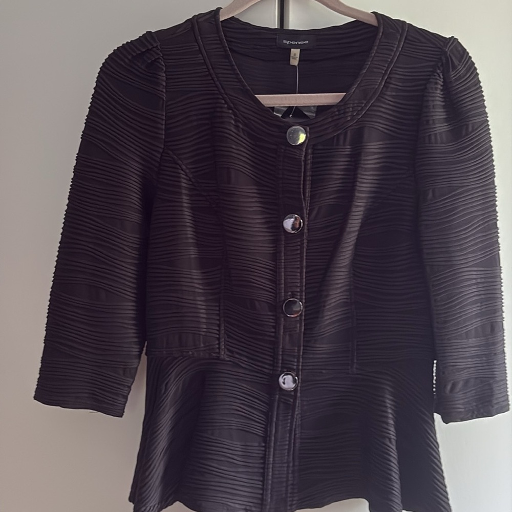 Spense NWT Vintage Black Textured Women's Top/Jacket